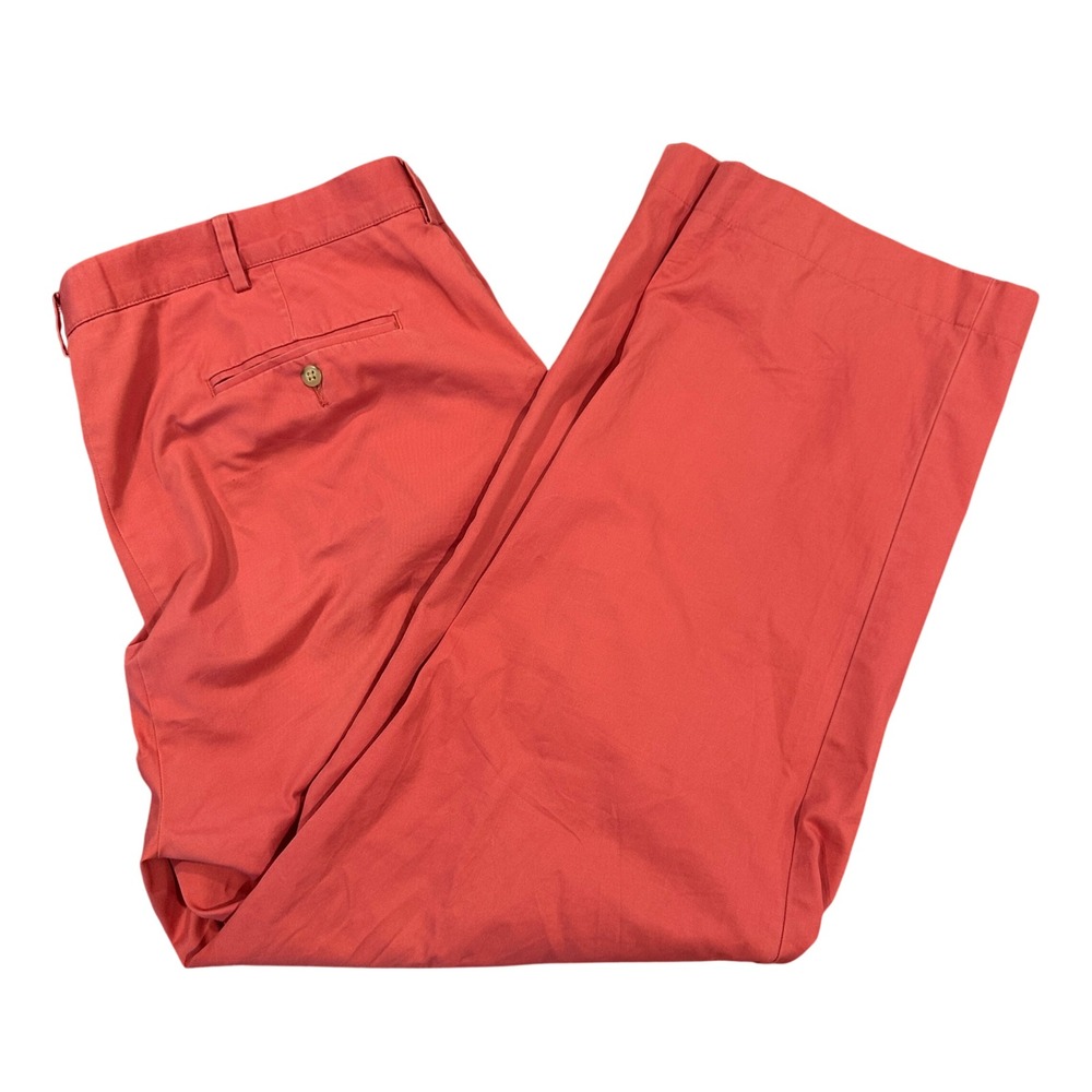 VINTAGE Polo Ralph Lauren Mens 42x30 Salmon Pink Chinos 100% Cotton Macau